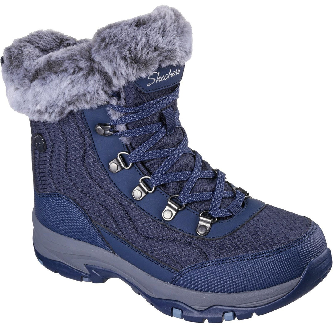 Women's Relaxed Fit Skechers 167893 Trego Stormie Waterproof Boots in Navy - Image 9
