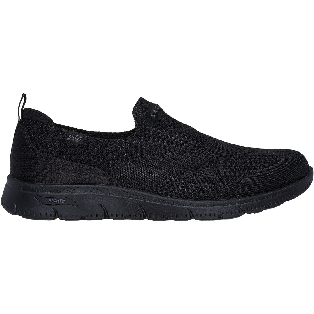 Women's Wide Fit Skechers 104680 Arch Fit Refine 2.0 Cascade Trainers in Black - Image 2