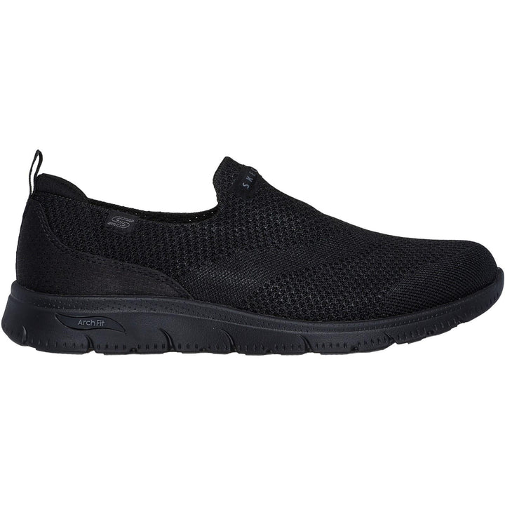 Women's Wide Fit Skechers 104680 Arch Fit Refine 2.0 Cascade Trainers in Black - Image 1