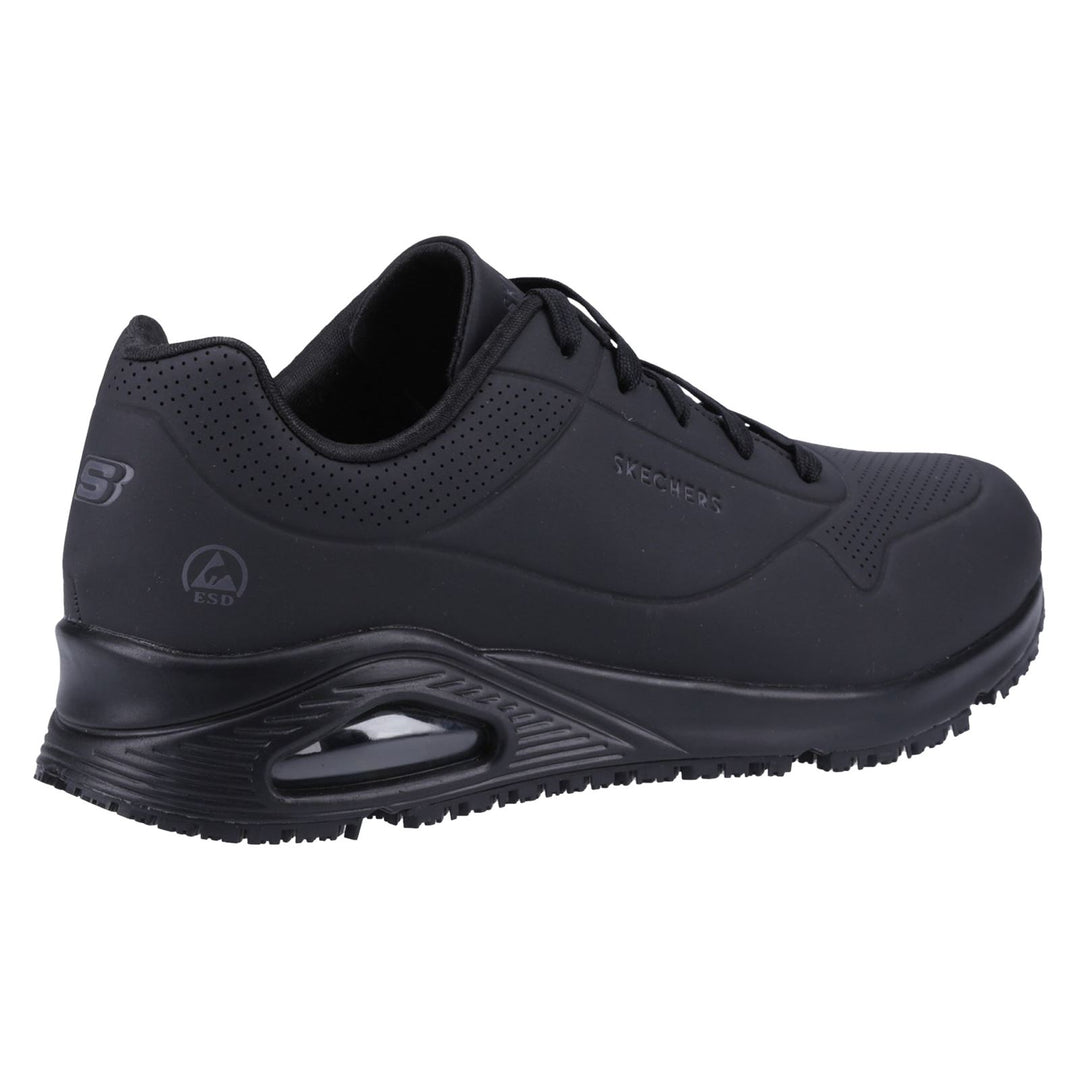 Women's Wide Fit Skechers 108021EC Uno Sr Trainers in Black - Image 7