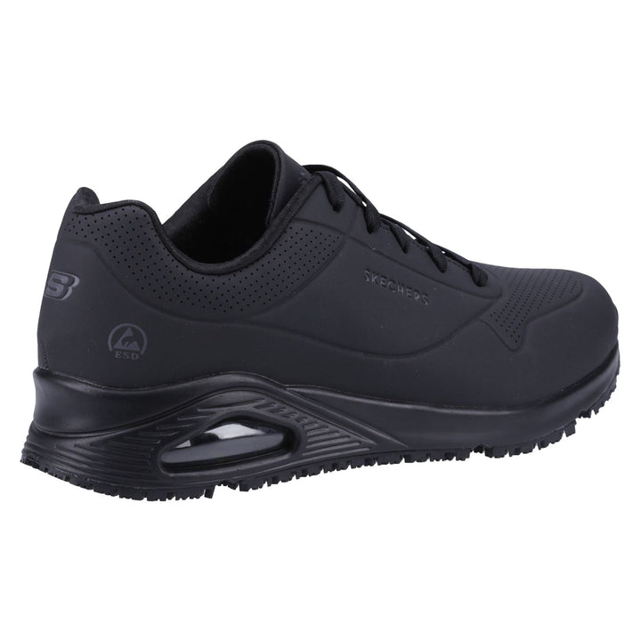Women's Wide Fit Skechers 108021EC Uno Sr Trainers in Black - Image 1