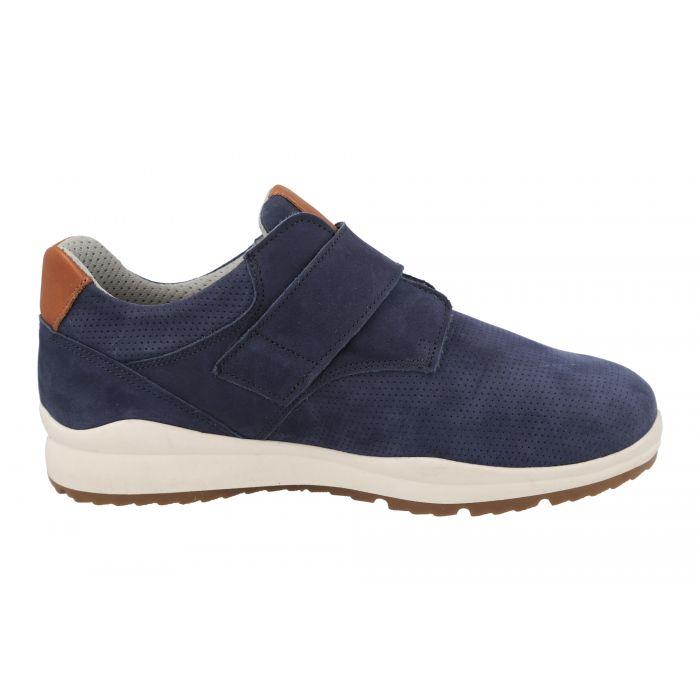 Men's Wide Fit DB Bennett Shoes in Navy Nubuck - Image 1
