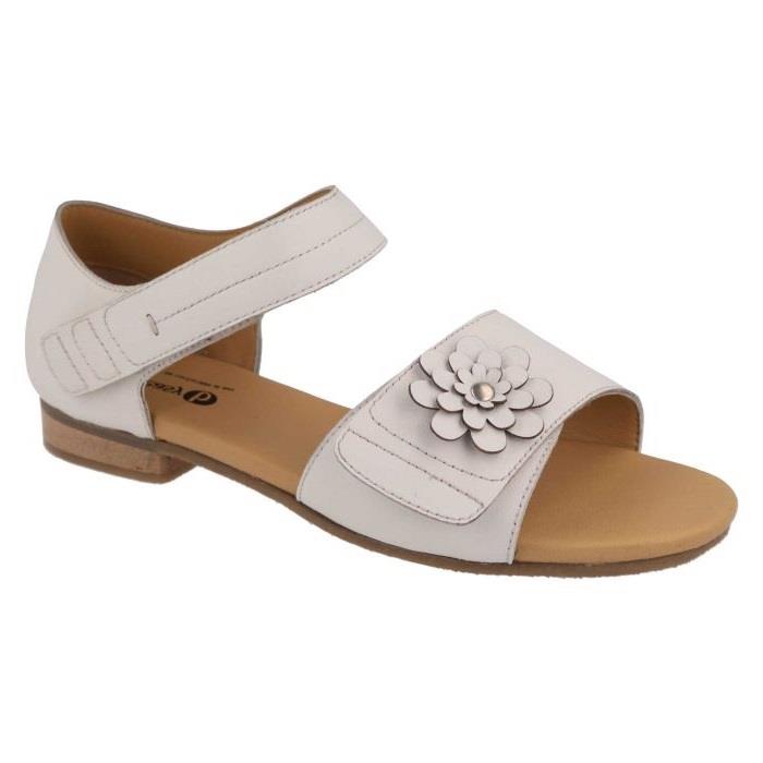Women's Wide Fit DB Peony Sandals in Black Leather - Image 7