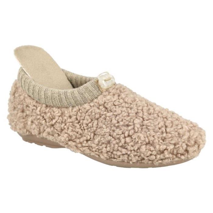 Women's Wide Fit DB Florentine Slippers in Grey Textile - Image 11