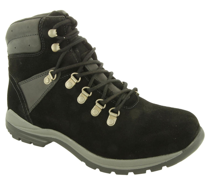 Womens Wide Fit DB Colorado Waterproof Boots in Black Suede - Image 1