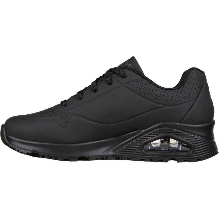 Women's Wide Fit Skechers 108021EC Uno Sr Trainers in Black - Image 1