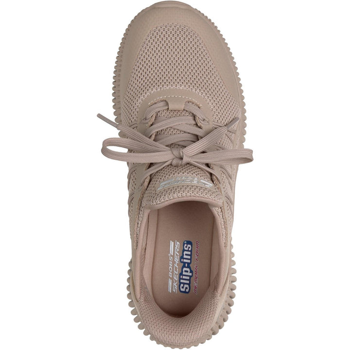 Women's Wide Fit Skechers 117413 Slip-ins Bobs Geo Lite Divine Pace Trainers in Sage - Image 1