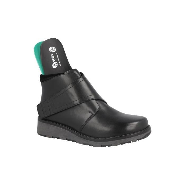 Women's Wide Fit DB Hitchin Boots in Black Leather - Image 1