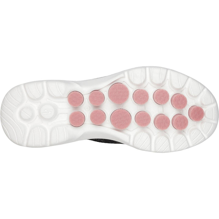 Women's Wide Fit Skechers 124502 Go Walk 6 Glimmering Trainers - Black/Pink in Black/Pink - Image 1