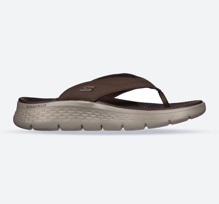 Men's Relaxed Fit Skechers 229202 Go Walk Flex Vallejo Sandals in Chocolate - Image 1