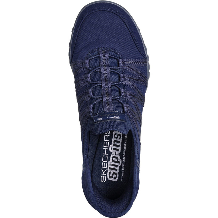 Women's Wide Fit Skechers 100593 Breathe Easy Roll With Me Trainers - Navy in Navy - Image 1