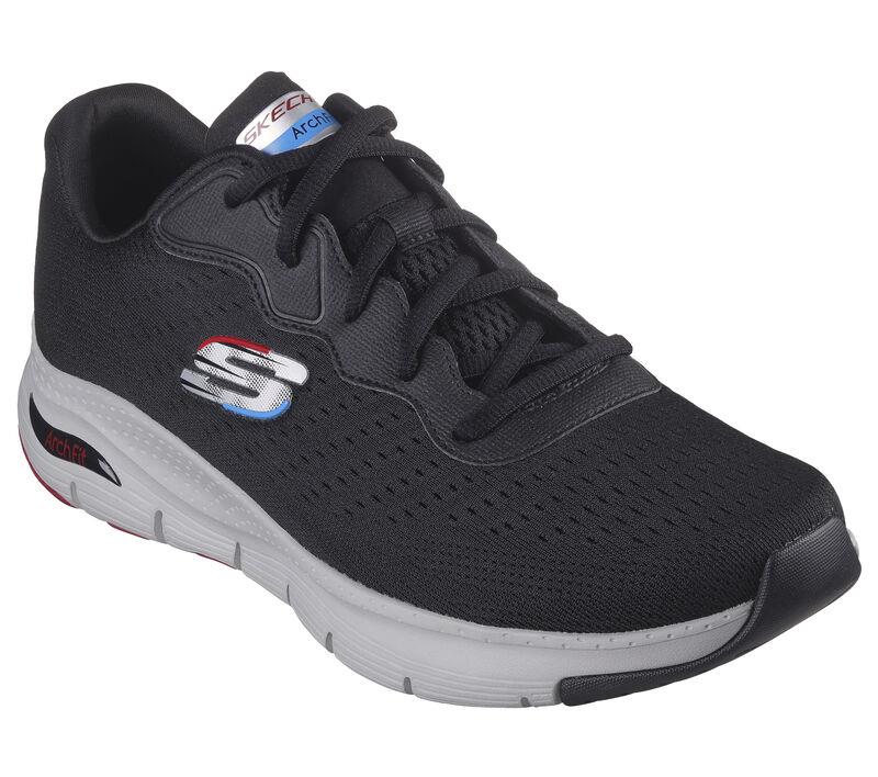 Men's Wide Fit Skechers 232303 Arch Fit Trainers in Black - Image 2