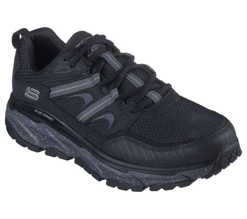 Men's Wide Fit Skechers 237192 Relaxed Fit D'lux Journey Trainers in Black/Charcoal - Image 3