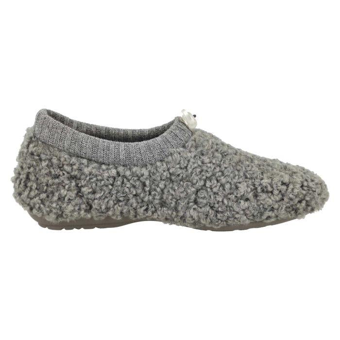 Women's Wide Fit DB Florentine Slippers in Grey Textile - Image 1