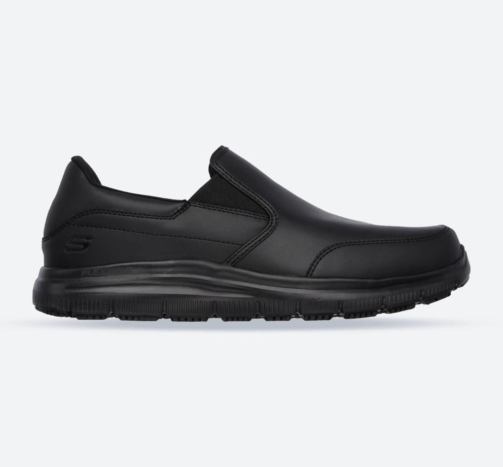 Men's Wide Fit Skechers 77071WEC Bronwood Slip Resistant Trainers in Black - Image 1