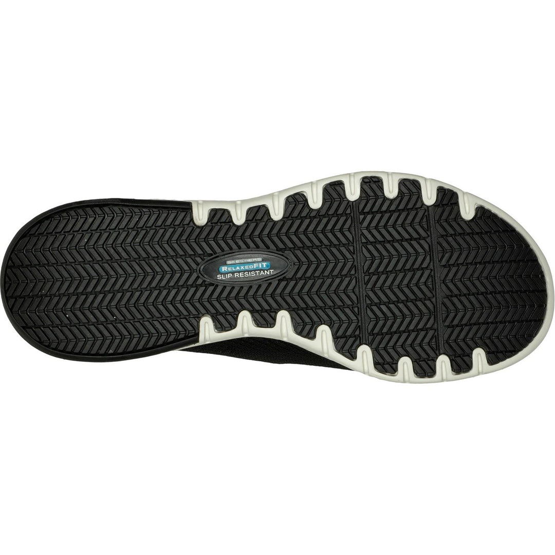 Women's Wide Fit Skechers 77281EC Marsing Waiola SR Safety Trainers - Black/White in Black/White - Image 6