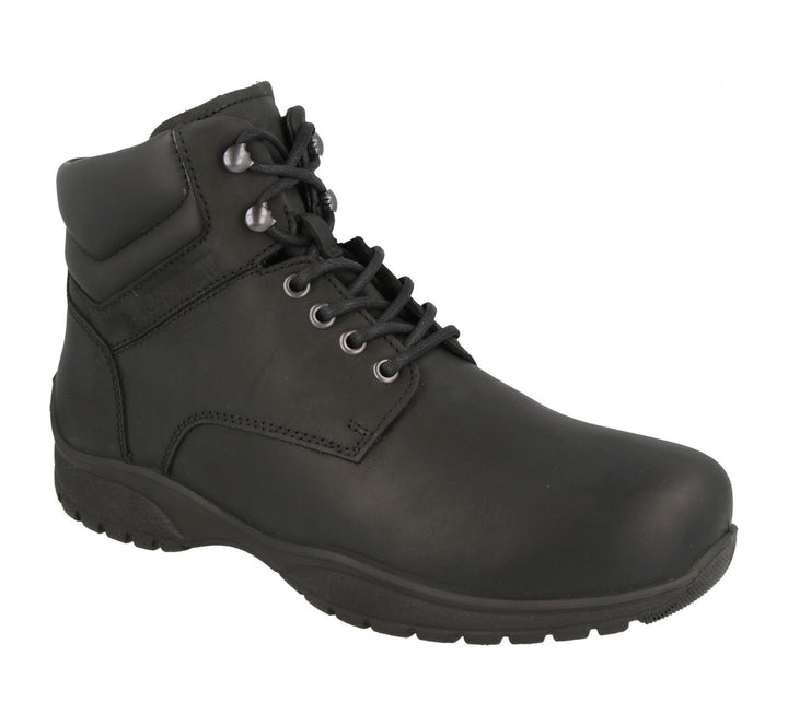 Mens Wide Fit DB Odessa Boots in Black Waterproof Nubuck - Image 1