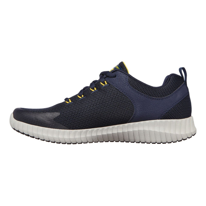 Men's Wide Fit Skechers 232212 Elite Flex Prime Take Over Sports Trainers - Navy/Yellow in Navy/Yellow - Image 1