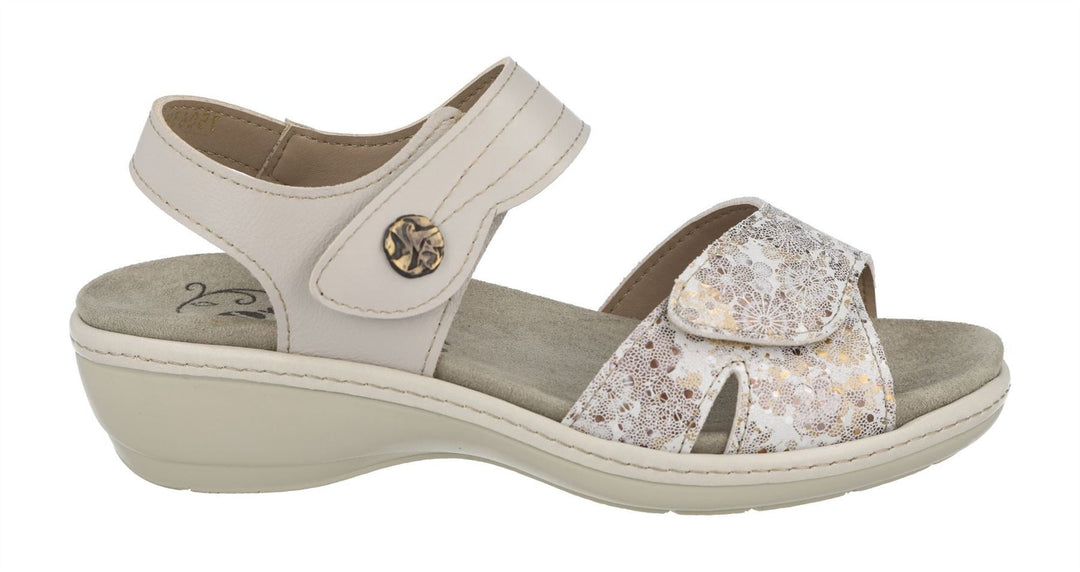 Womens Wide Fit DB Rosefinch Sandals in Blue Leather - Image 2