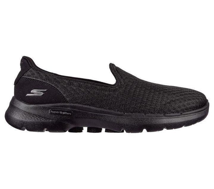 Womens Wide Fit Skechers 124508W Go Walk Trainers in Black - Image 1