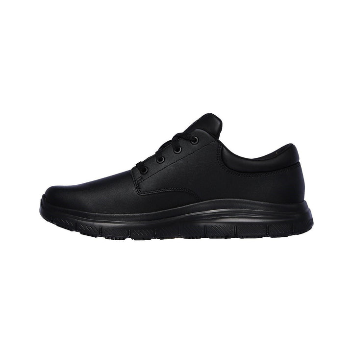 Men's Wide Fit Skechers 77513EC Flex Advantage Fourche Sr Occupational Trainers in Black - Image 1
