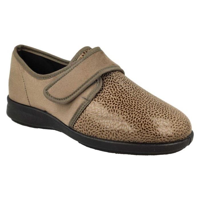 Women's Wide Fit DB Vanilla Shoes/Slipper in Black Stretch Textile - Image 1