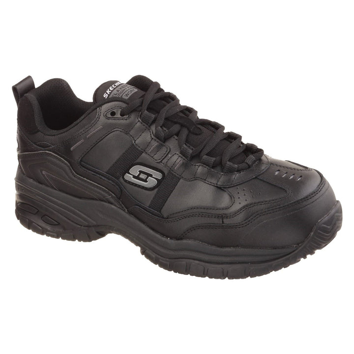 Men's Wide Fit Skechers 77013EC Soft Stride Grinnell Safety Trainers in Black - Image 1
