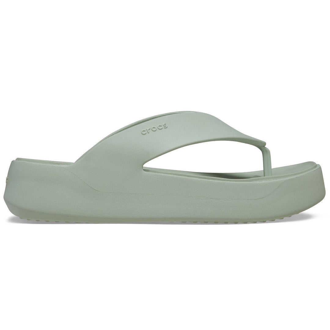 Women's Crocs 209410 Getaway Platform Flip Slippers in Black - Image 19