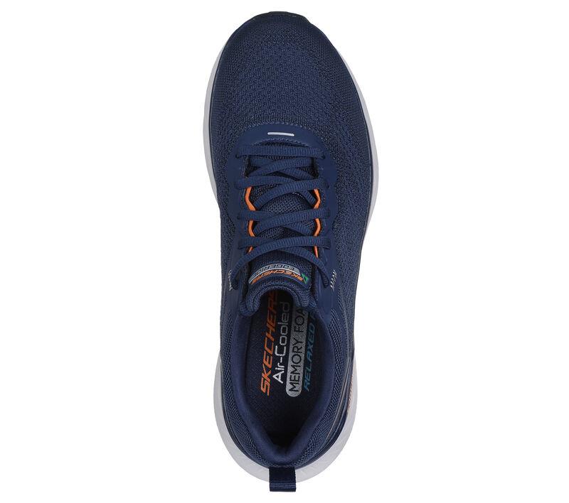 Men's Relaxed Fit Skechers 232836 Edgeride Exxo Trainers - Navy Orange in Navy Orange - Image 5