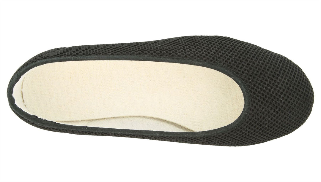 Womens Wide Fit DB Melissa Slippers in Black Textile - Image 4
