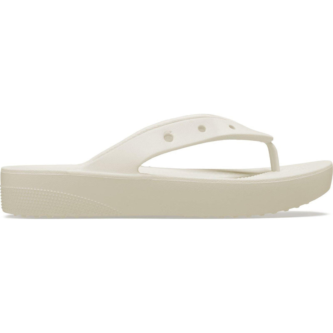 Women's Crocs 207714 Classic Platform Flip Flop in Bone - Image 2
