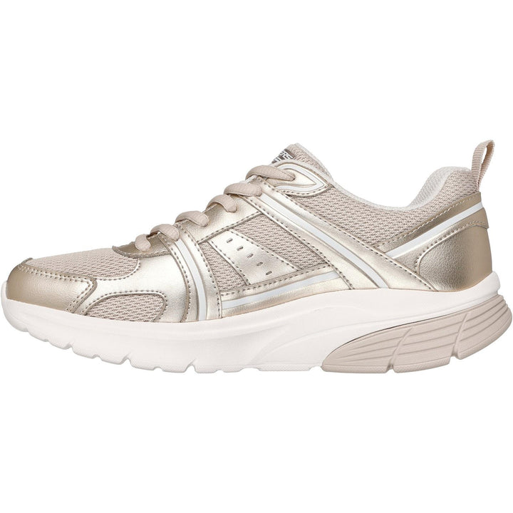 Women's Wide Fit Skechers 117770 Bobs Vamos Trainers in Gold - Image 1