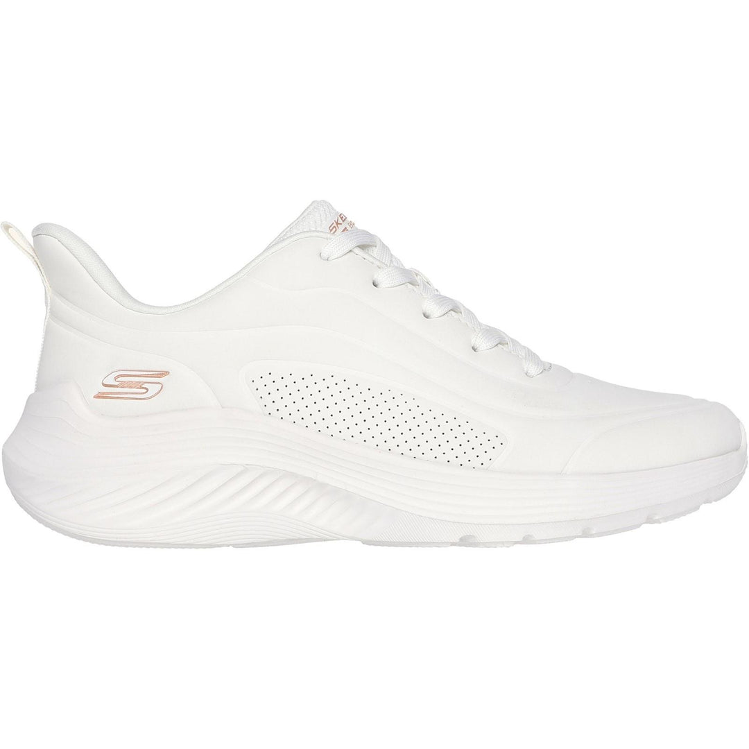 Women's Wide Fit Skechers 117485 Bobs Sport Squad Waves Just Wading Trainers in Blush - Image 8