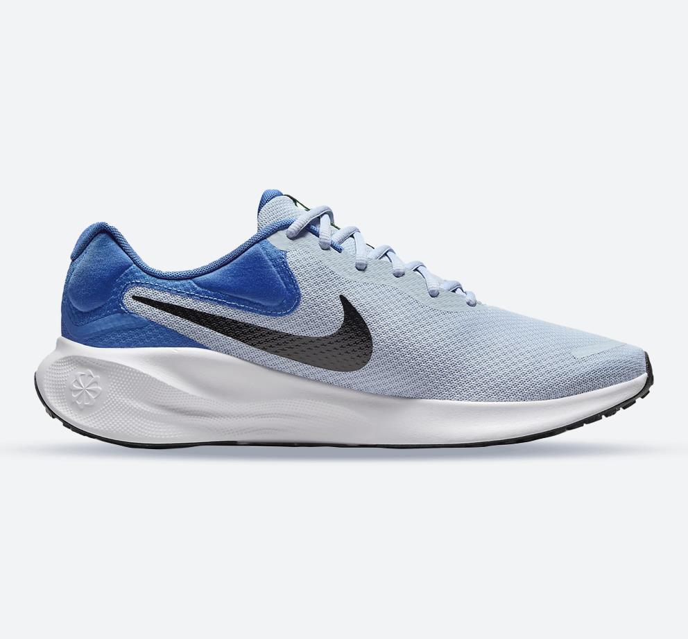 Women's Wide Fit Nike FB8501-402 Revolution 7 Running Trainers in Blue - Image 1
