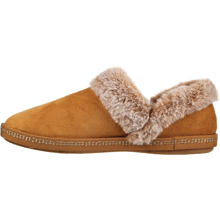 Women's Wide Fit Skechers Cozy 167219 Campfire Fresh Toast Slippers in Chestnut - Image 1