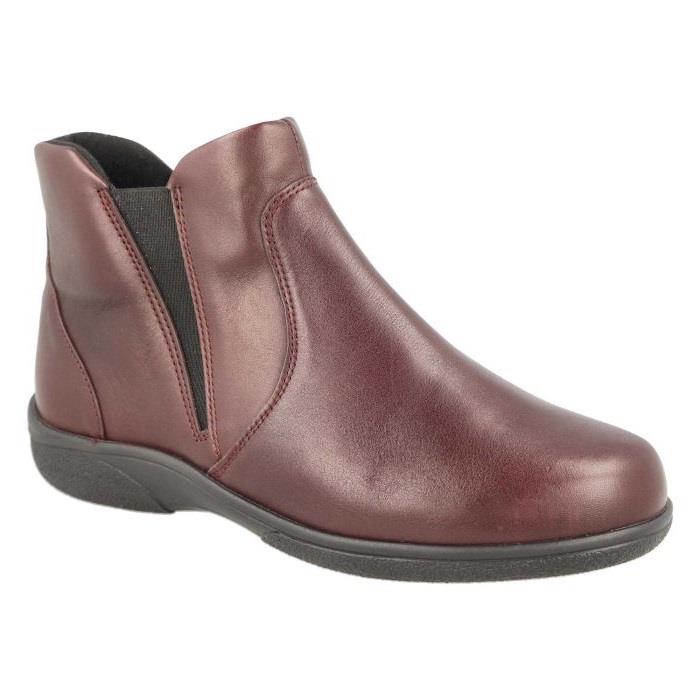 Women's Wide Fit DB Daylily Boots in Black Leather - Image 1