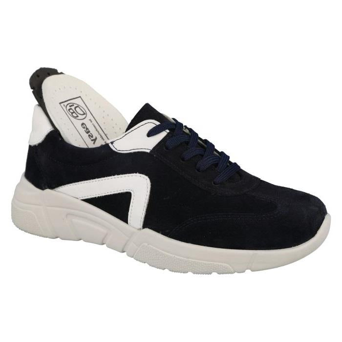 Women's Wide Fit DB Bryony Trainers in Navy Suede - Image 4