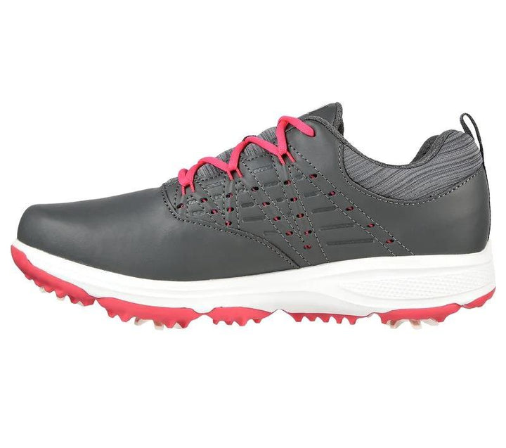 Women's Wide Fit Skechers 17001 Go Golf Pro V.2 Sports Trainers in Charcoal/Pink - Image 1