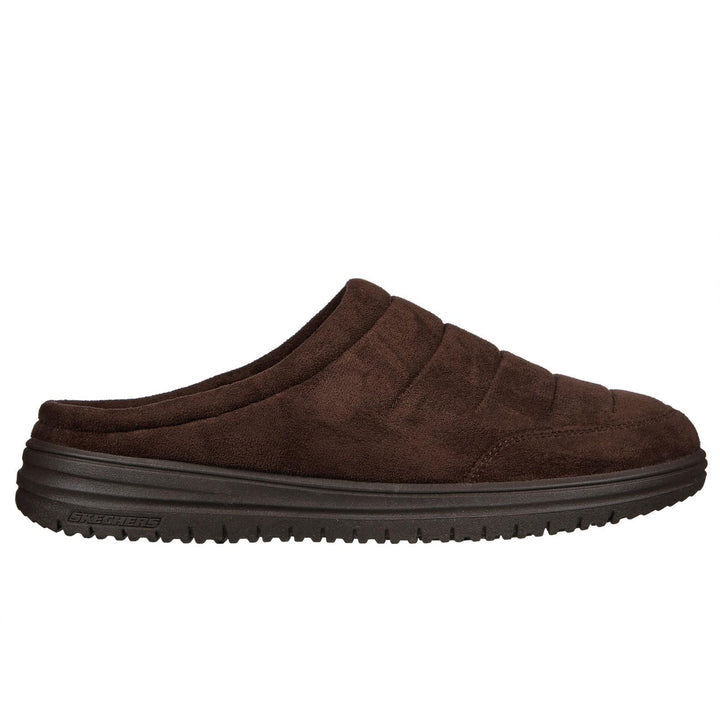 Men's Relaxed Fit Skechers 204636 Murette Garvanza Slippers in Chocolate - Image 1