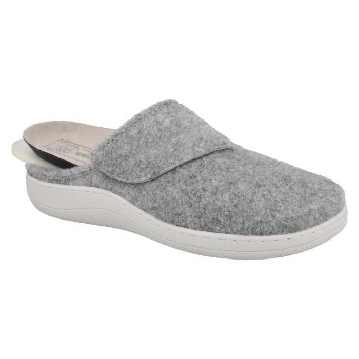 Women's Wide Fit DB Lake Mule Slippers in Grey - Image 5