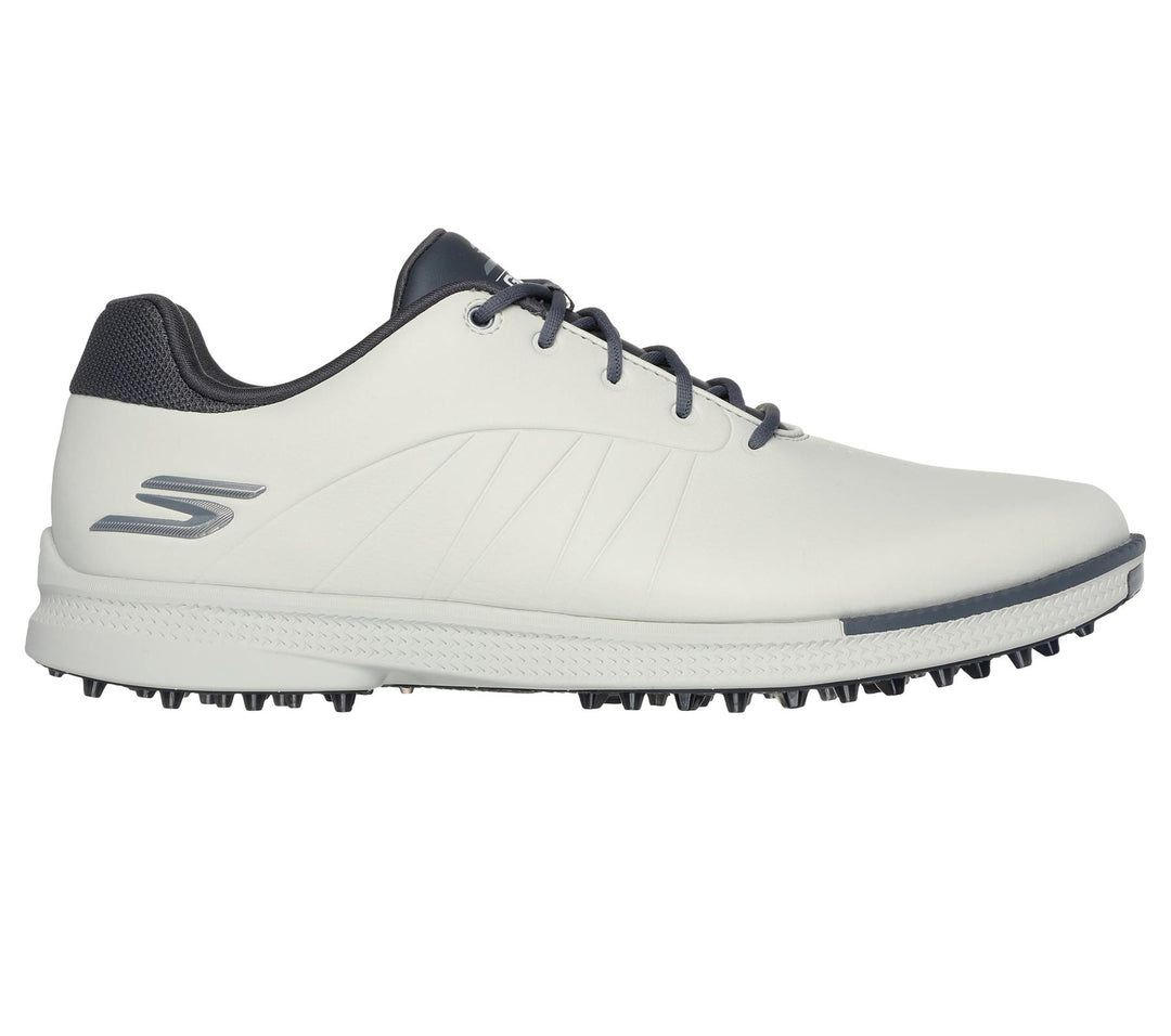 Men's Wide Fit Skechers 214099 Go Golf Tempo Trainers in Natural/Grey - Image 2
