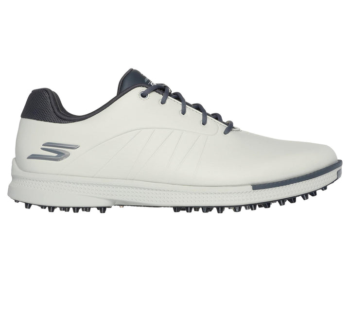 Men's Wide Fit Skechers 214099 Go Golf Tempo Trainers in Natural/Grey - Image 1