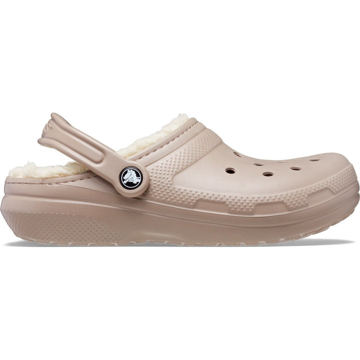 Women's Crocs 203591 Classic Clog Lined Sandals in Mushroom/Bone - Image 1