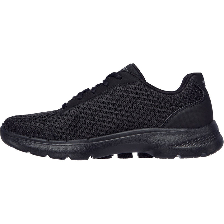 Women's Wide Fit Skechers 124514 Go Walk 6 Iconic Vision Trainers - Black in Black - Image 1