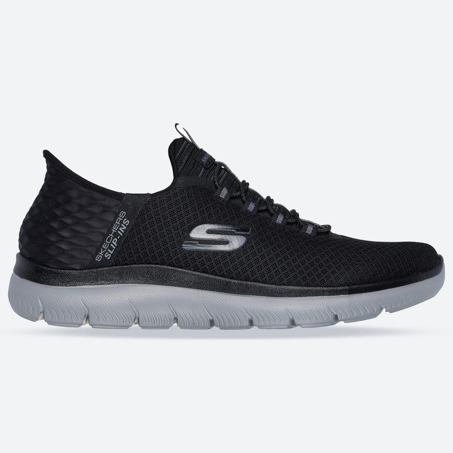 Men's Wide Fit Skechers 232457 Slip-ins High Range Summits Trainers in Black/Charcoal - Image 1