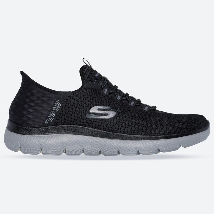 Men's Wide Fit Skechers 232457 Slip-ins High Range Summits Trainers in Black/Charcoal - Image 1
