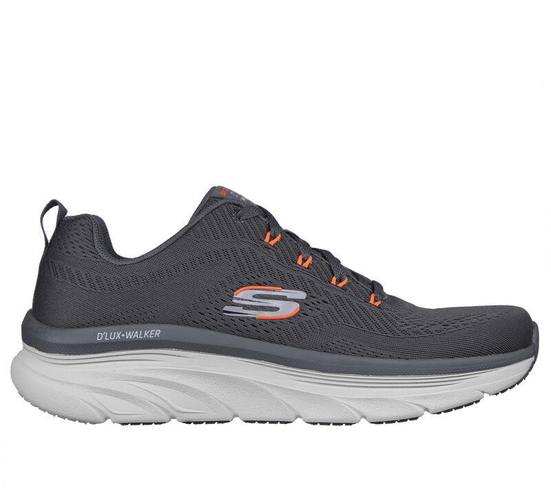 Men's Wide Fit Skechers 232364 Relaxed Fit Meerno D'lux Walker Trainers in Black/Red - Image 8