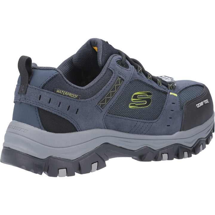 Men's Wide Fit Safety Skechers 77183EC Greetah Lace Up Hiker Composite Toe Trainers in Navy/Black - Image 1