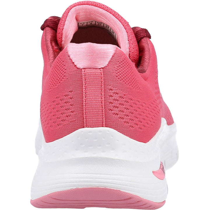 Women's Wide Fit Skechers 149057 Unny Outlook Sports Trainers - Rose in Rose - Image 1