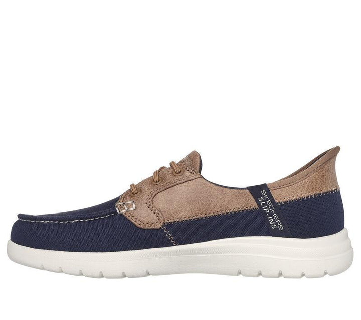 Women's Wide Fit Skechers 136536 Slip-ins On The Go Flex Palmilla Trainers in Navy - Image 1